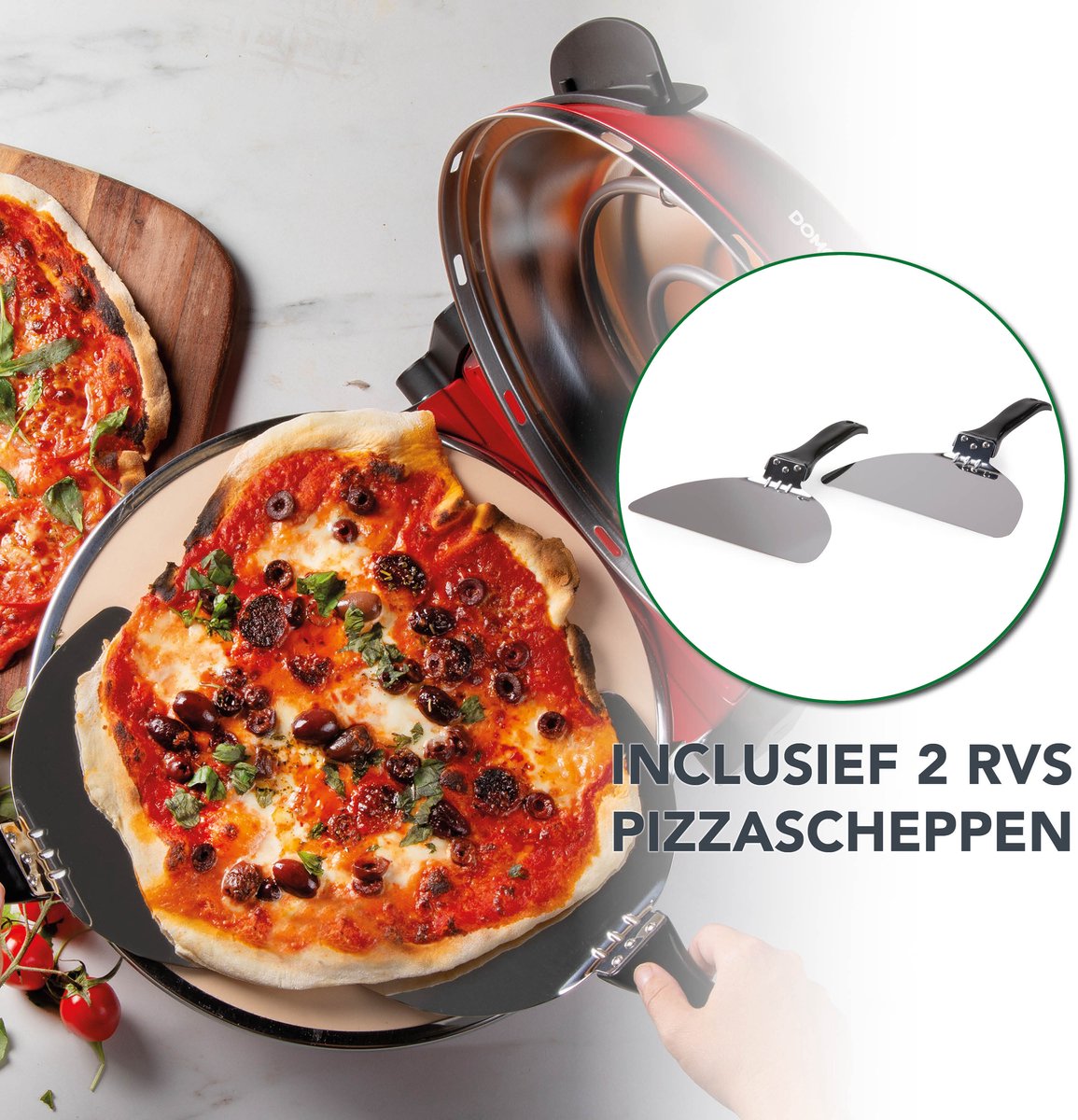 DOMO DO9284PZ My Express Pizza Pizzamaker Rood