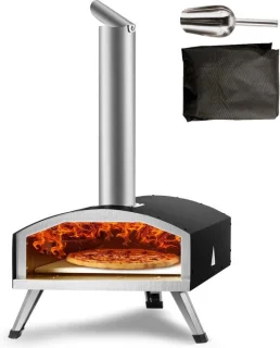 Draagbare Houtgestookte Pizza Oven RVS met Draagtas