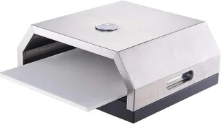 Draagbare pizzaoven elektrisch - 35x40x15 cm - zilver