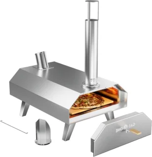 Draagbare pizzaoven van roestvrij staal - 305 cm