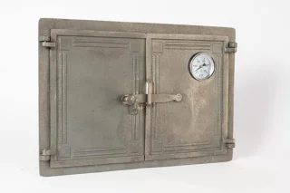 Dubbele ovensdeur gietijzeren 48 x 32,5 cm
