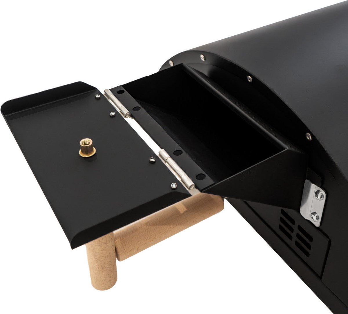 Dubbele Wand Tafel Pizza Oven 30 cm Zwart Staal