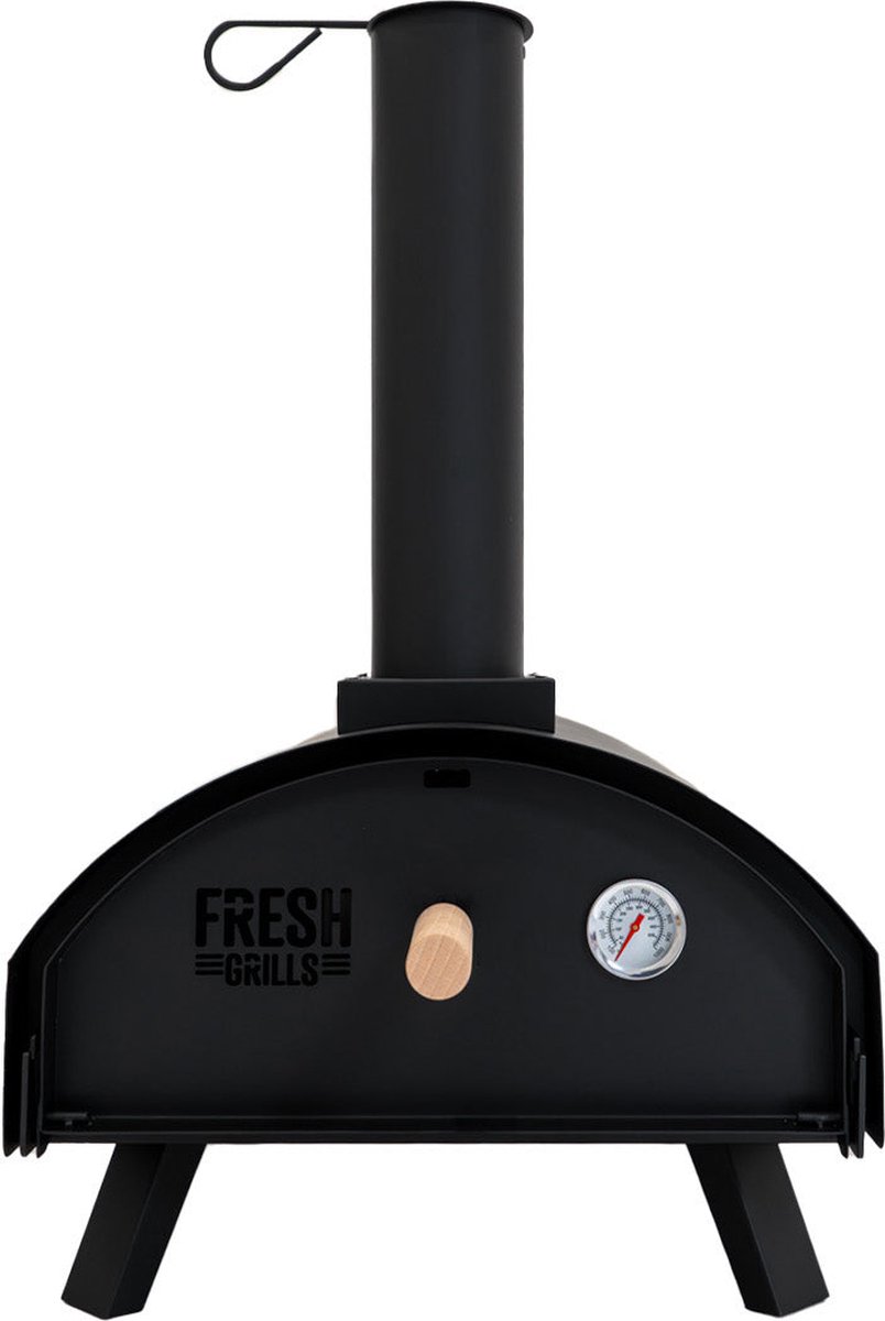 Dubbele Wand Tafel Pizza Oven 30 cm Zwart Staal