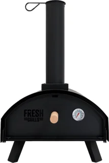 Dubbele Wand Tafel Pizza Oven 30 cm Zwart Staal
