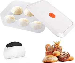 Duurzame pizza deeg tray met tarock, 31 × 23 × 9 cm