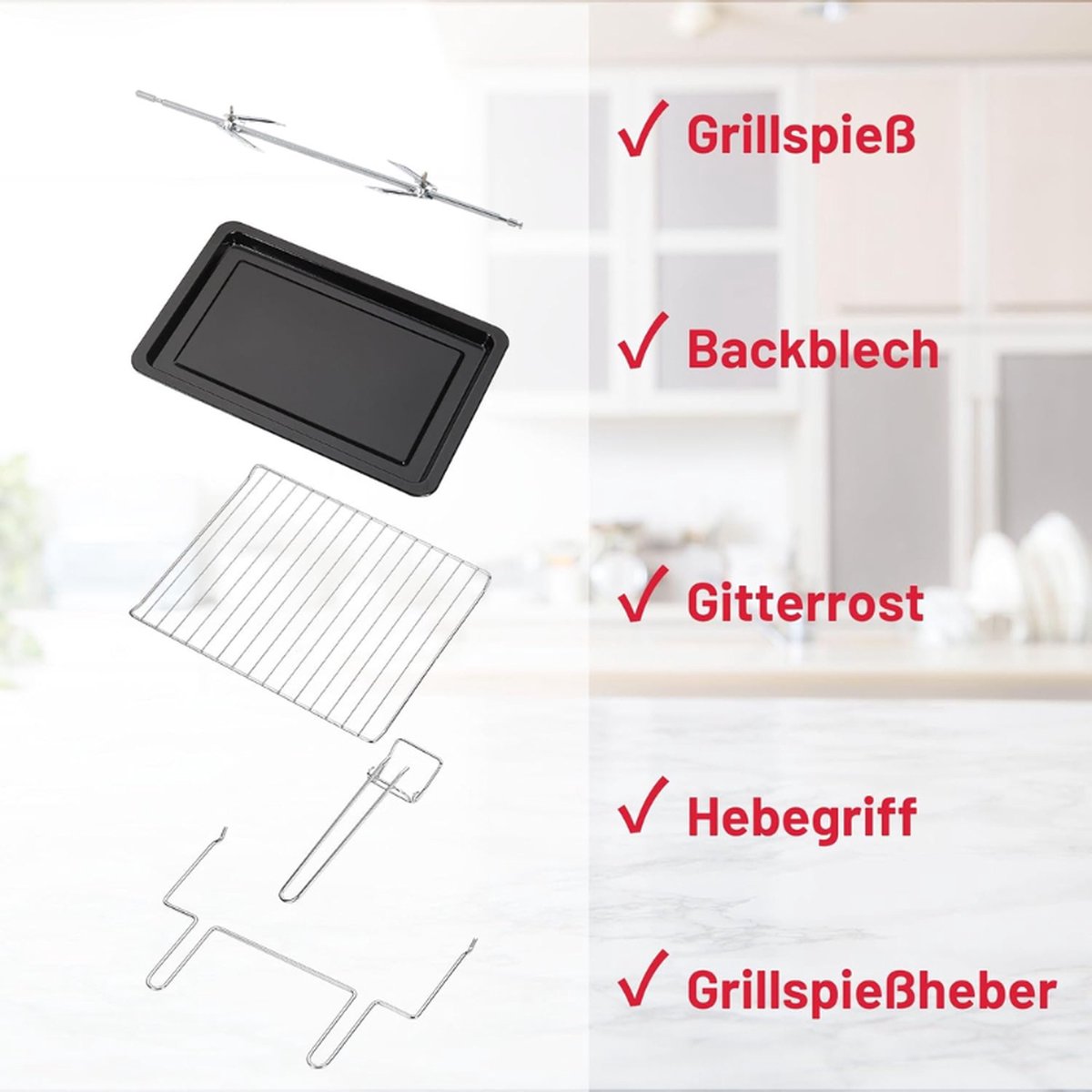 Elektrische Mini Oven 50L 1400W Zwart