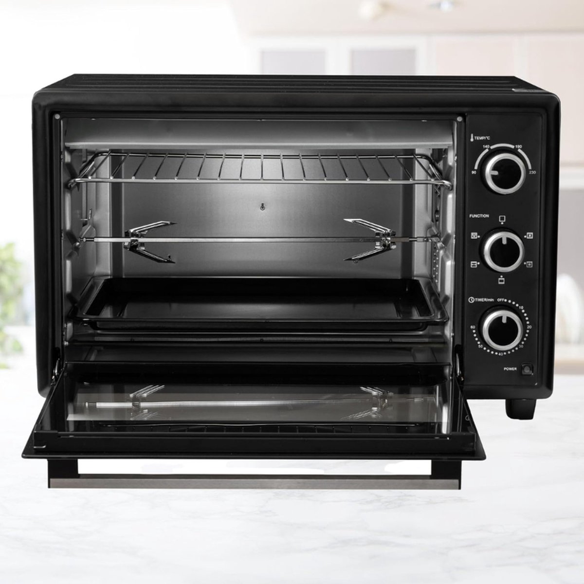 Elektrische Mini Oven 50L 1400W Zwart