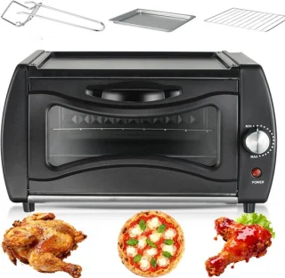 Elektrische mini pizzaoven - 15 liter - zwart