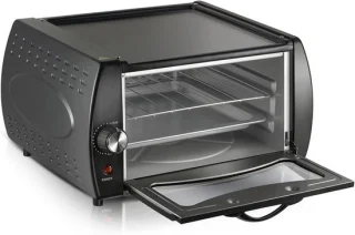 Elektrische mini pizzaoven zilver