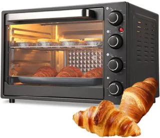 Elektrische mini pizzaoven zwart