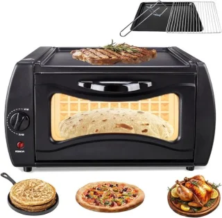 Elektrische oven pizza maker 15 liter zwart
