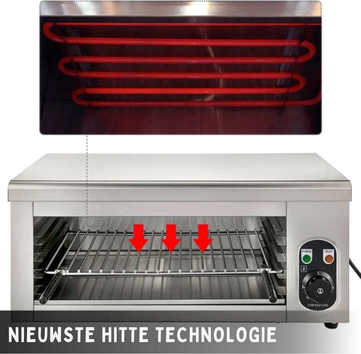 Elektrische Oven PRO RVS 2KW