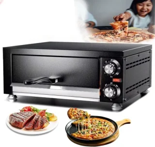 Elektrische pizza oven bakoven aanrecht - 12 inch - zwart