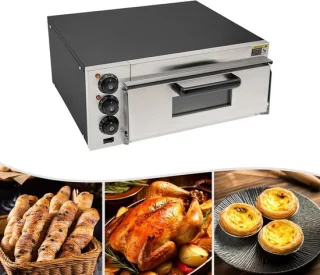 Elektrische pizzamaker 20 liter zwart/zilver