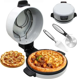 Elektrische pizzamaker voor aanrecht 30 cm wit