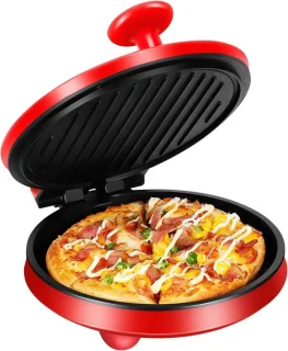 Elektrische pizzaoven 23 cm rood