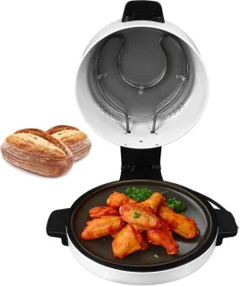 Elektrische pizzaoven 30 cm zwart
