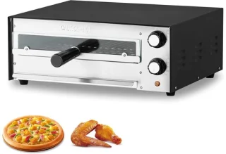 Elektrische pizzaoven 30 cm zwart