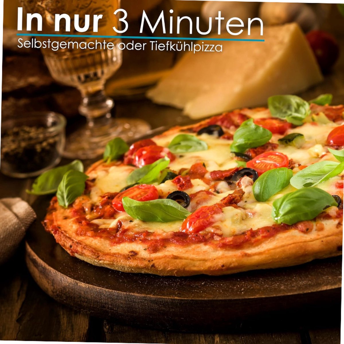 Elektrische Pizzaoven 32 cm met Timer 1200W