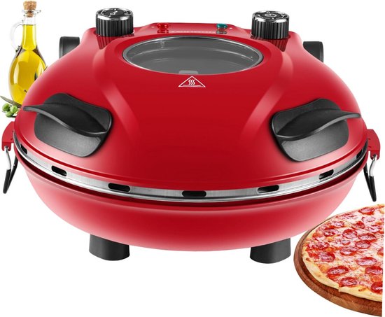 Elektrische Pizzaoven 32 cm met Timer 1200W