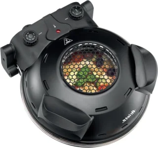 Elektrische pizzaoven 32 cm zwart