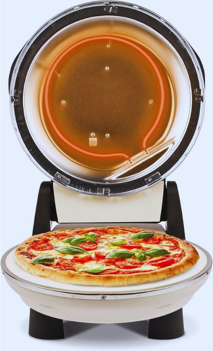 Elektrische Pizzaoven 400°C Met Pizzasteen En Extra Steen