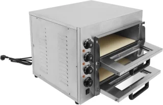 Elektrische pizzaoven 57x47x44 cm zilver
