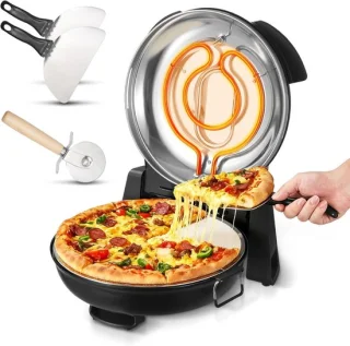 Elektrische pizzaoven buitenkeuken zwart