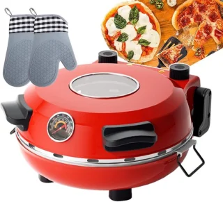 Elektrische pizzaoven en mini broodmaker - 31 cm plaat