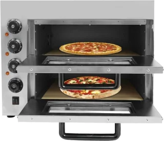 Elektrische pizzaoven met dubbele verdieping - 57 x 47,5 x 44 cm