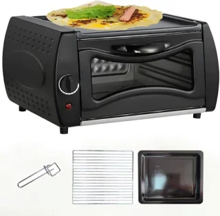 Elektrische pizzaoven - mini-oven - 15 liter - zwart