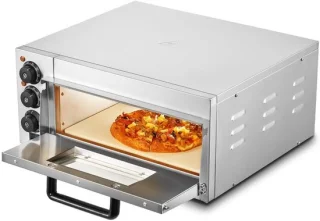 Elektrische pizzaoven roestvrij staal 40,6 cm zilver
