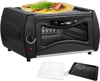 Elektrische pizzaoven, tandooroven en broodbakmachine - zwart