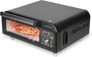 Elektrische pizzaoven zwart