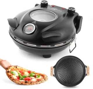Elektrische pizzaoven zwart