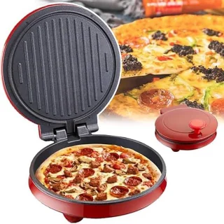 Elektrische pizzapan 23 cm zwart