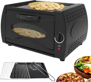 Elektrische tandoor oven - pizza oven - 15 l - zwart