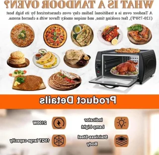 Elektrische tandoor oven zwart