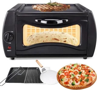Elektrische tandooroven pizzaoven aanrecht 15 liter zwart