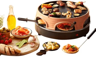 Emerio PO-113255.4 3-IN-1 Raclette Grill 6 Persoons