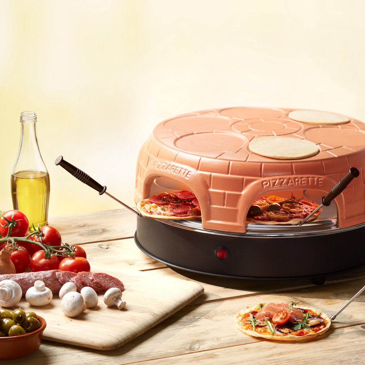 Emerio PO-115848.1 Terracotta Pizzaoven 6 Persoons