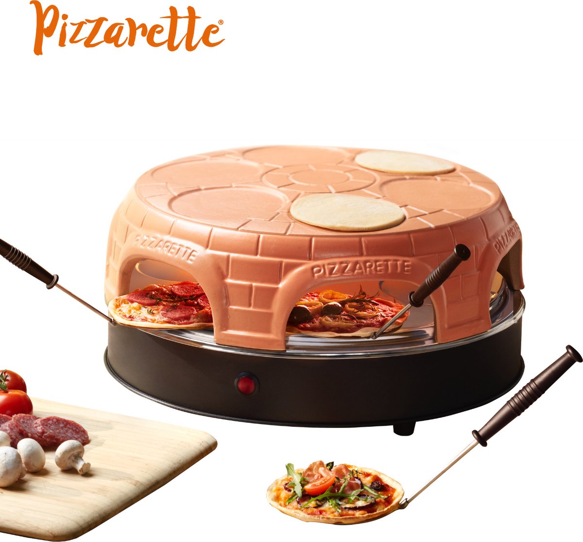Emerio PO-115848.1 Terracotta Pizzaoven 6 Persoons