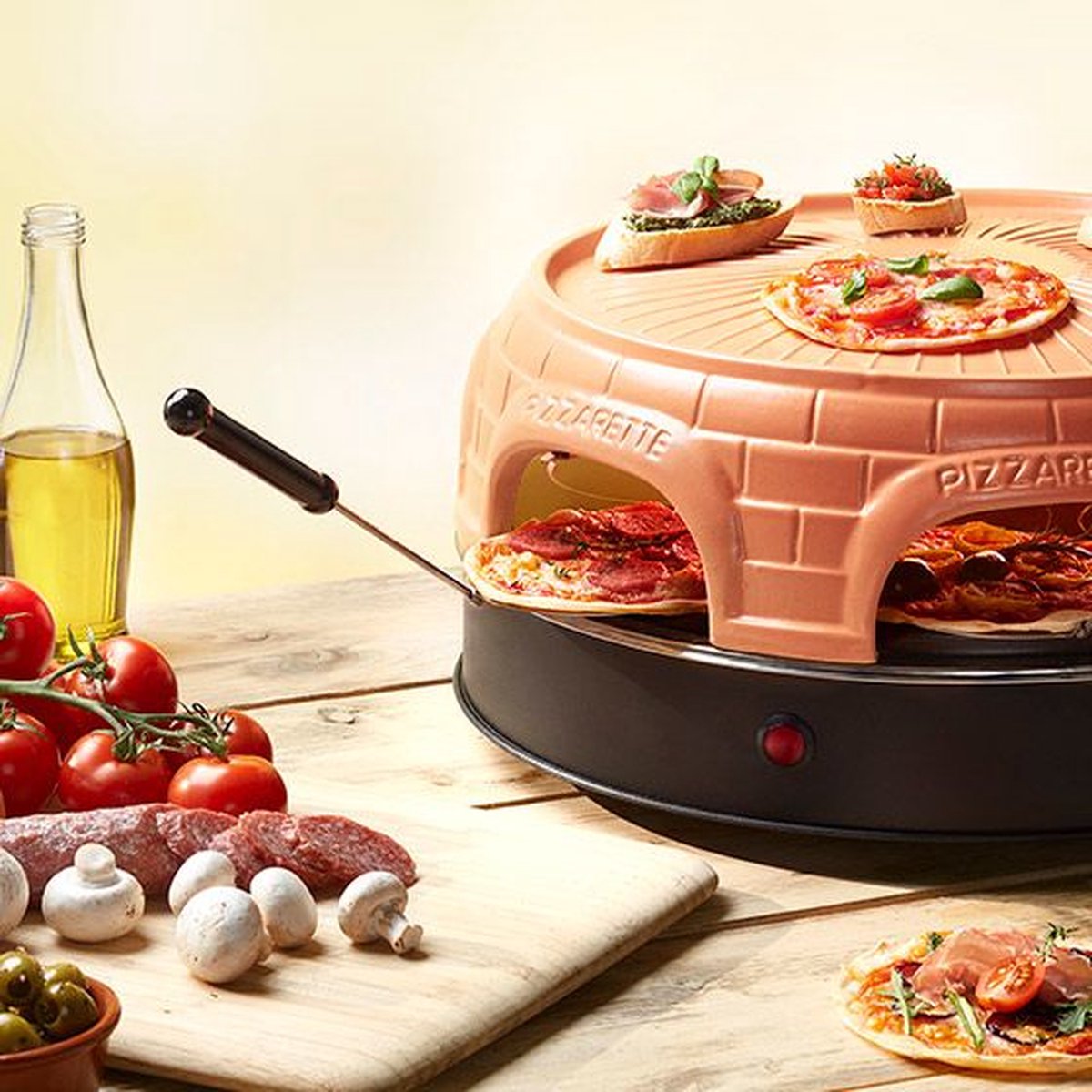 Emerio PO-115848.1 Terracotta Pizzaoven 6 Persoons
