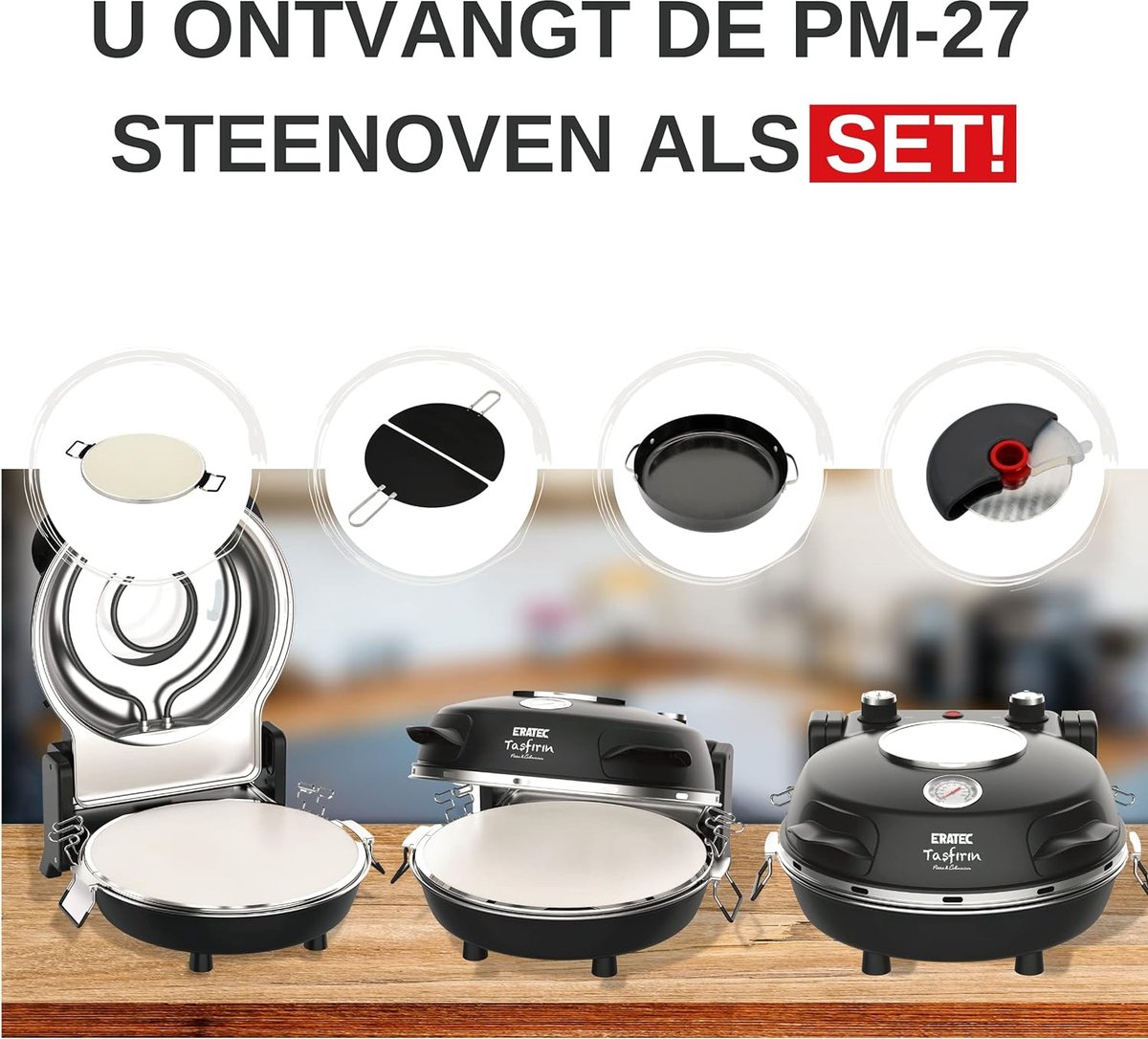 Eratec Tasfirin traditionele pizzaoven