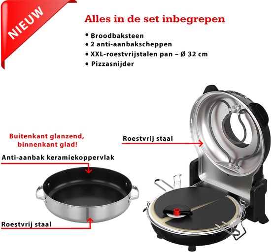 Eratec Tasfirin traditionele pizzaoven