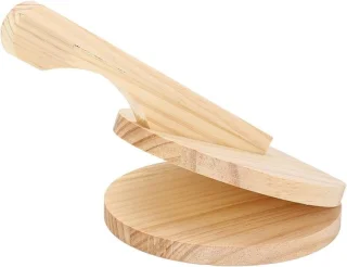 Ergonomische tortillapers van hout (L)
