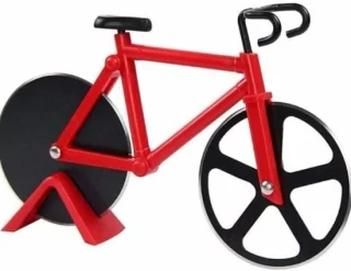 Fietsvorm Pizza Snijder - Dubbel RVS Mes