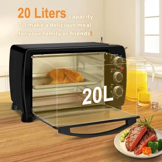 Furnibella Mini-Pizzaoven 20L Zwart