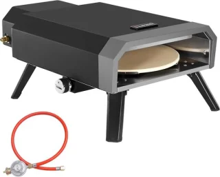 Gas pizzaoven 33 cm zwart