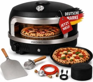 Gas pizzaoven met automatische draaischijf